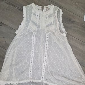 Free people sheer white top